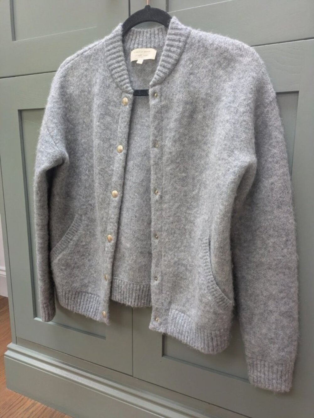 Sezane Knit Cardigan Grey XXS